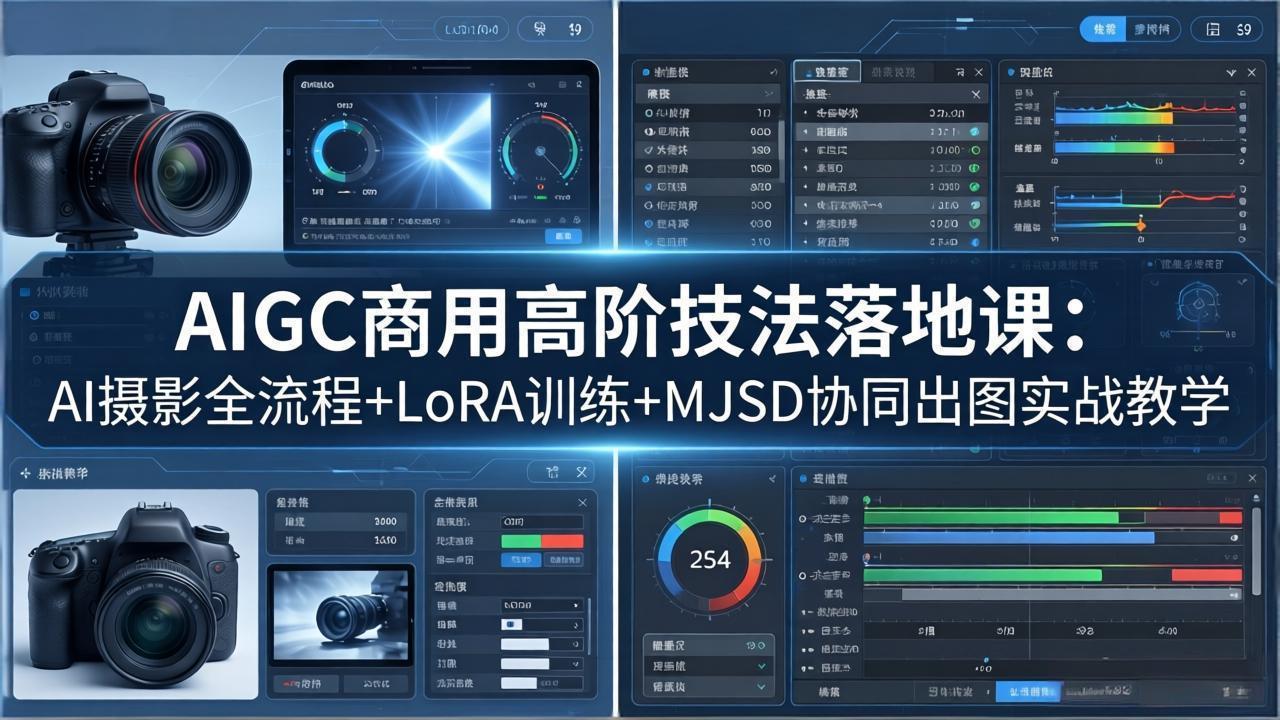 AIGC商用高阶技法落地课：AI摄影全流程+LoRA训练+MJSD协同出图实战教学-源创文化:轻创终点站
