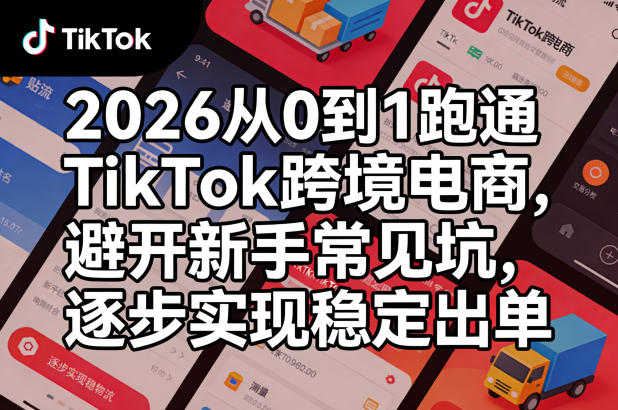 2026从0到1跑通TikTok跨境电商,避开新手常见坑,逐步实现稳定出单(更新0414)