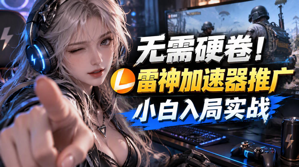 无需硬卷！雷神加速器推广，小白入局实战一天也能几十r-轻创终点站
