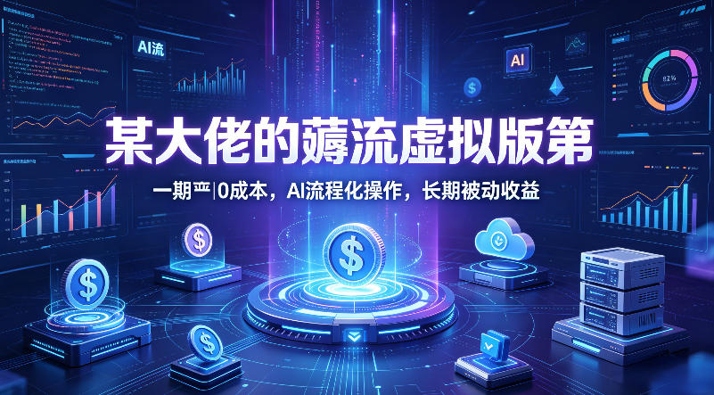 某大佬的薅流虚拟版第一期丨0成本，AI流程化操作，长期被动收益-源创文化:轻创终点站