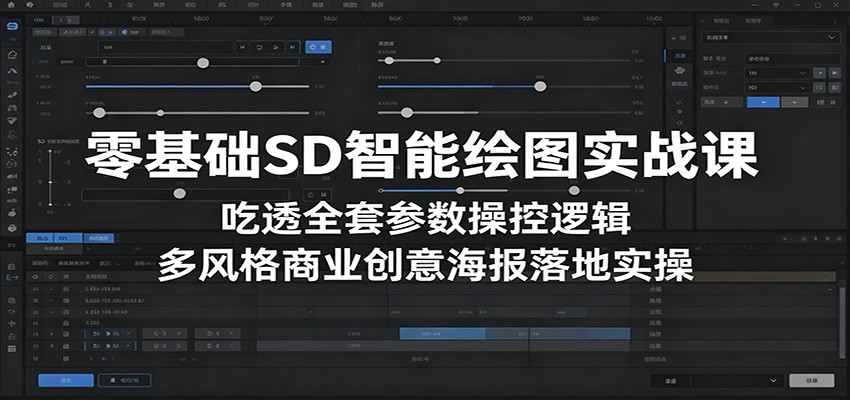 零基础SD智能绘图实战课：吃透全套参数操控逻辑，多风格商业创意海报落地实操-源创文化:轻创终点站