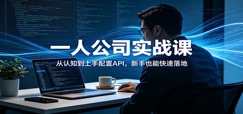 一人公司实战课：从认知到上手配置API，新手也能快速落地-源创文化:轻创终点站