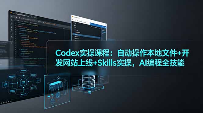 Codex实操课程：自动操作本地文件+开发网站上线+Skills实操，AI编程全技能-源创文化:轻创终点站