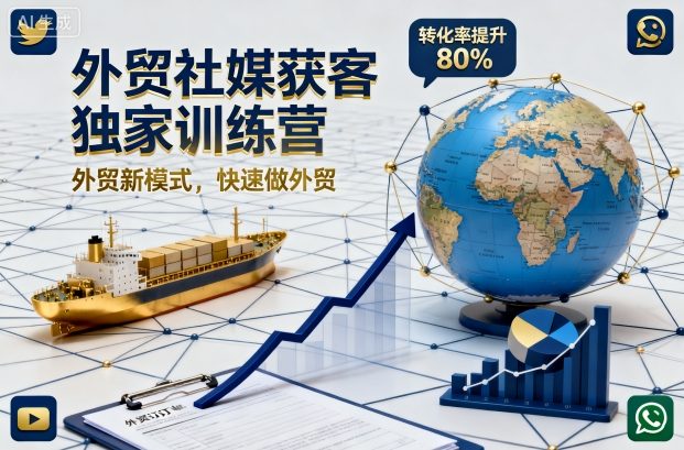 外贸社媒获客独家训练营，外贸新模式，快速做外贸(更新26年4月)-源创文化:轻创终点站