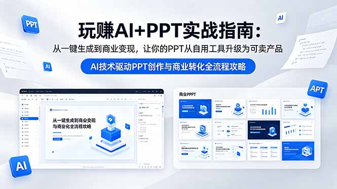 玩赚AI+PPT实战指南-更新5月13：从一键生成到商业变现，让你的PPT从自用工具升级为可卖产品-源创文化:轻创终点站