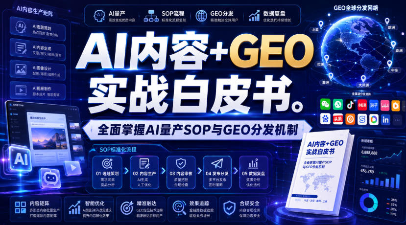 AI内容+GEO实战白皮书，全面掌握AI量产SOP与GEO分发机制【文档】-轻创终点站