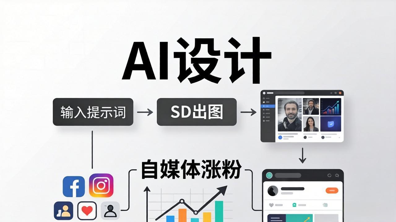 人人都是AI设计师：SD出图+自媒体涨粉一站教学，告别图文素材焦虑，AI设计让你轻松避开内卷-源创文化:轻创终点站