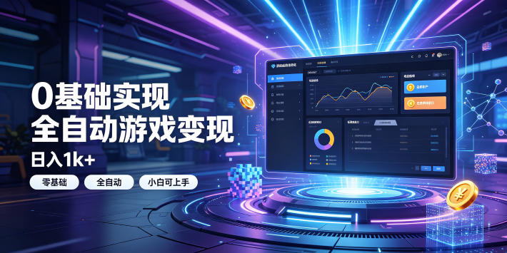 0基础实现全自动游戏变现，日入1k+，小白直接上手搞钱！【揭秘】-源创文化:轻创终点站