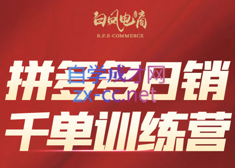 白凤电商·拼多多日销千单训练营(更新4月)-源创文化:轻创终点站