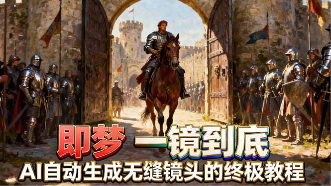 即梦AI一镜到底终极教程，智能补帧+运镜技巧，AI自动生成无缝丝滑长镜头高效出片-源创文化:轻创终点站