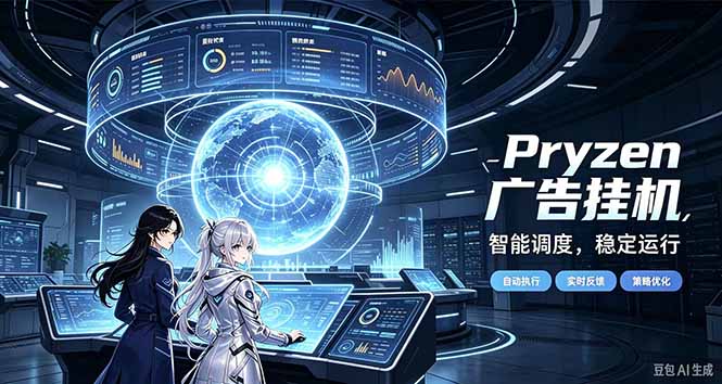Pryzen广告全自动挂机给自己一个交代，门槛低，零基础小白也可以快速上手-轻创终点站