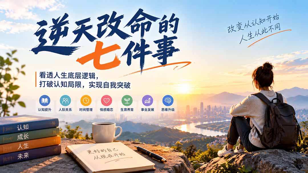 付费文章：逆天改命的七件事，看透人生底层逻辑，打破认知局限，实现自我突破-轻创终点站