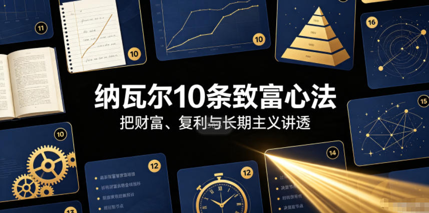 付费文章：纳瓦尔10条致富心法-轻创终点站
