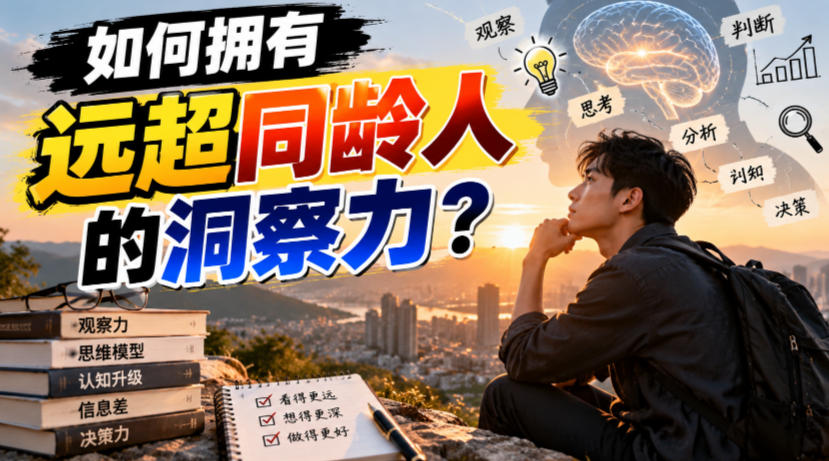 付费文章：如何拥有远超同龄人的洞察力？-轻创终点站