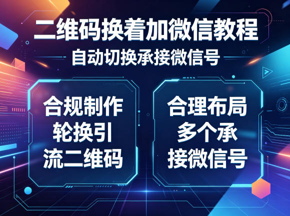 二维码换着加微信教程，自动切换承接微信号，合规制作轮换引流二维码，合理布局多个承接微信号-源创文化:轻创终点站