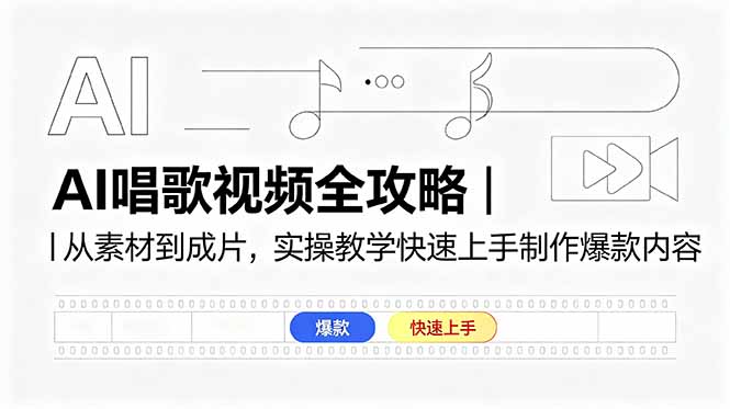 AI唱歌视频全攻略｜从素材到成片，实操教学快速上手制作爆款内容-源创文化:轻创终点站