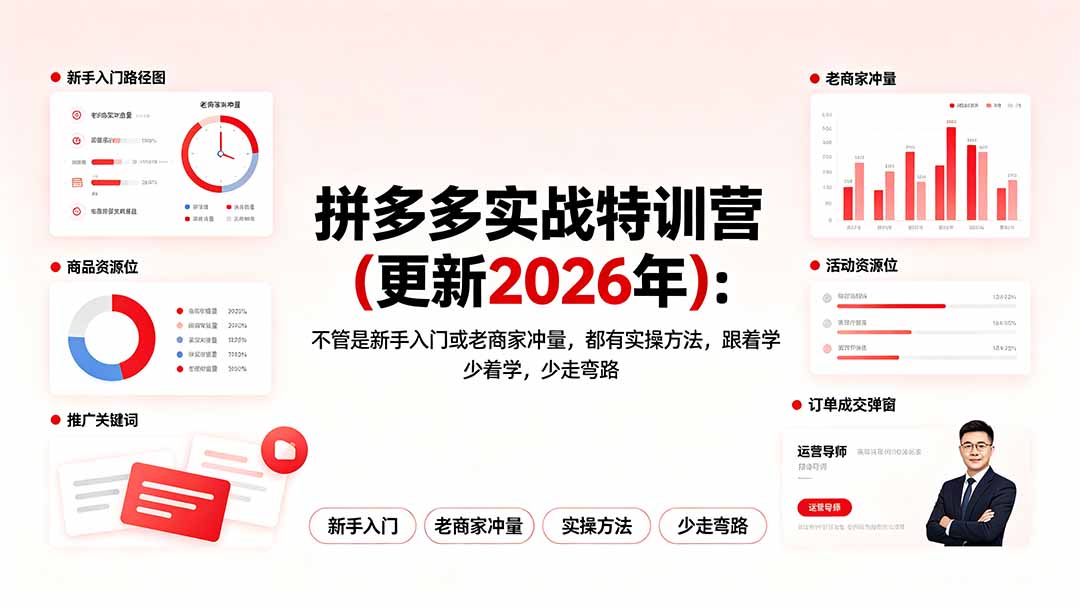 拼多多实战特训营(更新2026年-源创文化:轻创终点站